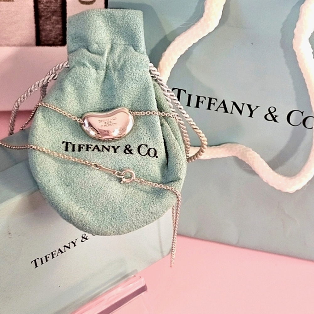 🫘Tiffany & Co. Large Bean Elsa Peretti Vintage Sterling 925 Pendant Necklace🌟 - Picture 5 of 16